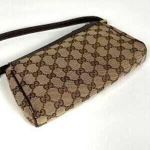 Gucci Accessory Abbey Handbag Brown Pouch GG Canvas